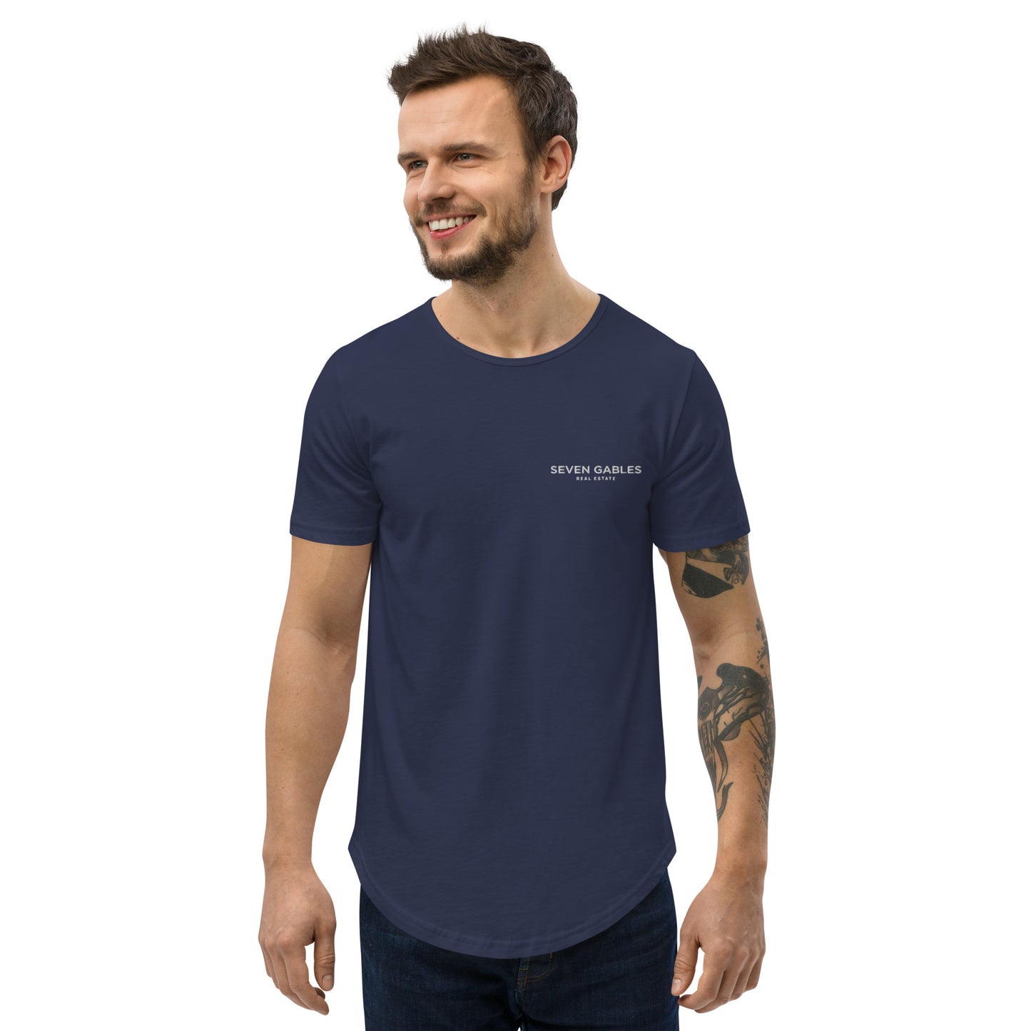 Seven Gables Men's Curved Hem T-Shirt