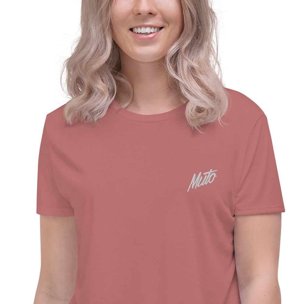 Muto Embroidered Crop Tee