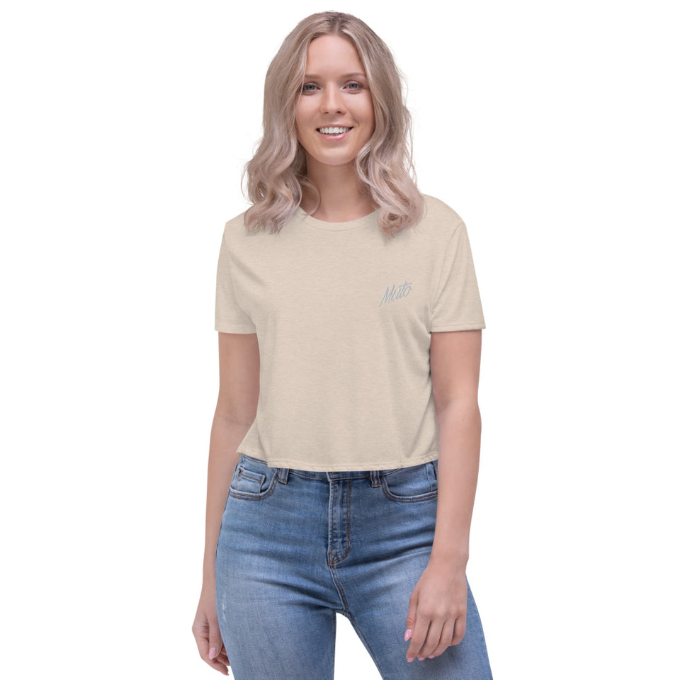 Muto Embroidered Crop Tee