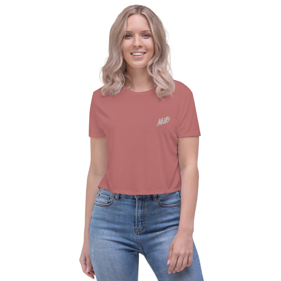 Muto Embroidered Crop Tee